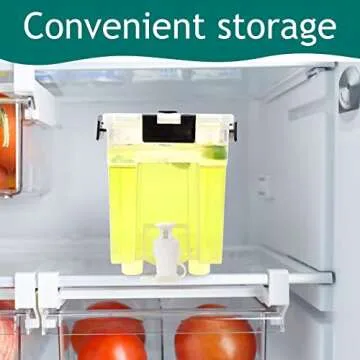 Versatile 1 Gallon Drink Dispenser for Fridge