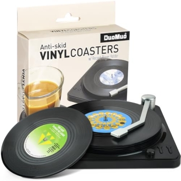 Funny Vinyl Record Coasters for Music Enthusiasts