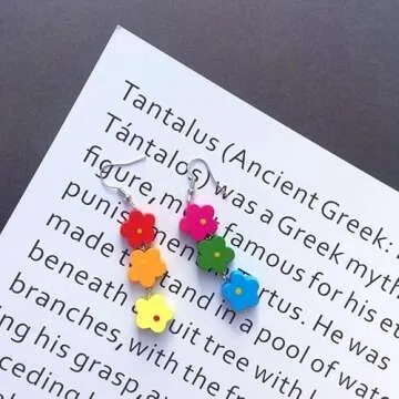 Channel V Colorful Fun Floral Lightweight Dangle Earrings