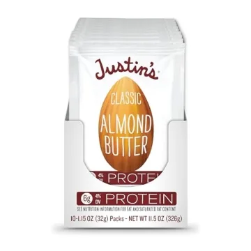 JUSTIN'S Classic Gluten-Free Almond Butter Squeeze Packs, 1.15 Ounce (Pack of 10)