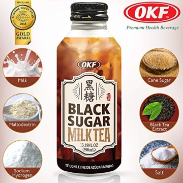 Authentic OKF Black Sugar Milk Tea - Pack of 20 Bottles