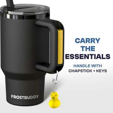 Frost Buddy Thicc Buddy - 16 oz Stainless Steel Vacuum Insulated Tumbler with Lid and Straw for Wate...