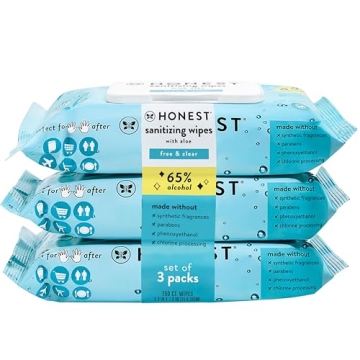 Honest Company Sanitizing Alcohol Wipes for Cleanliness