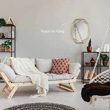 Mirrorize, 22x17 Framed Gold Hexagon Mirror, Geometric Hanging Modern Metal Frame Accent Wall Mirror for Bathroom Entryway Bedroom (IMP8449)