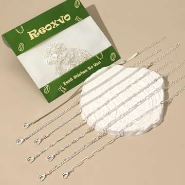 Reoxvo Silver Bracelets Stack Jewelry for Women Non Tarnish Dainty 925 Sterling Silver Plated Chain Link Bracelet Set Accessories for Women Trendy