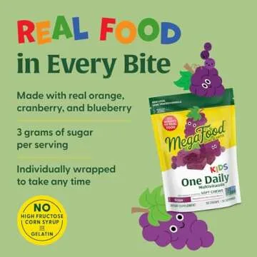 MegaFood Kids One Daily Multivitamin Soft Chews - Grape Flavor