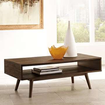 Signature Design by Ashley Kisper Rectangular Cocktail, Coffee Table, Dark Brown