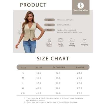 Saodimallsu Womens Sleeveless Sweater Vest Knit V Neck Button Fashion Casual Loose Spring Summer Waistcoat Cardigan White