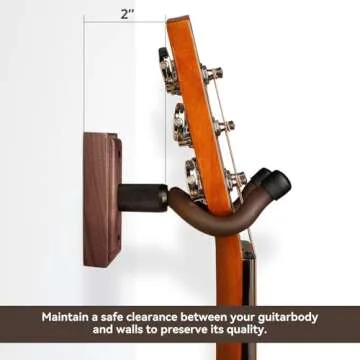 DIDA Guitar Wall Mount - Elegant Wooden Hanger for Guitars