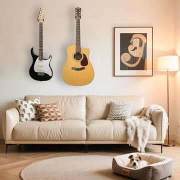 DIDA Guitar Wall Mount - Elegant Wooden Hanger for Guitars