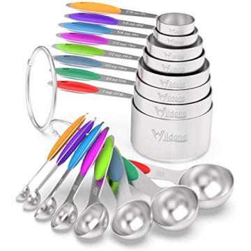 Wildone Premium Measuring Cups & Spoons Set for Precision Cooking