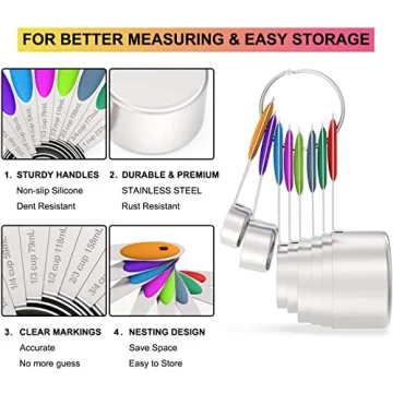 Wildone Premium Measuring Cups & Spoons Set for Precision Cooking