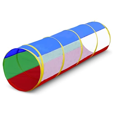 Hide N Side 6ft Crawl Through Play Tunnel Toy, Pop up Tunnel for Kids Toddlers Dogs Babies Infants &...