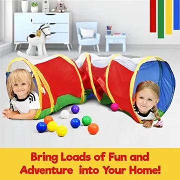 Hide N Side Pop-Up Tunnel Toy for Kids and Pets