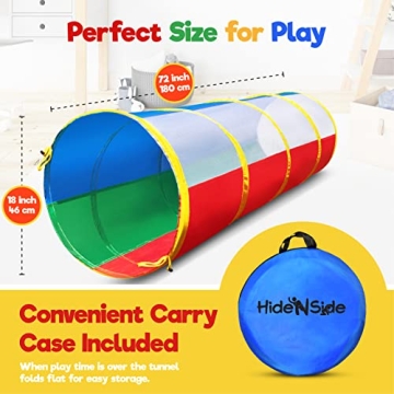 Hide N Side Pop-Up Tunnel Toy for Kids and Pets