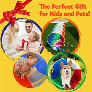 Hide N Side Pop-Up Tunnel Toy for Kids and Pets