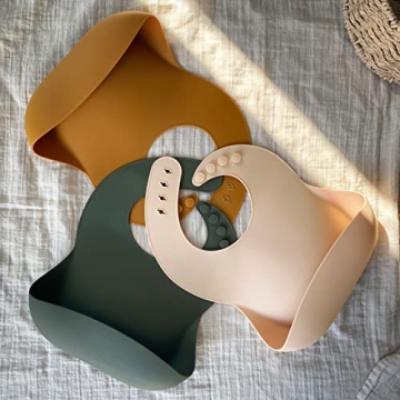 Moonkie Silicone Bibs Set of 3 – Waterproof & Adjustable