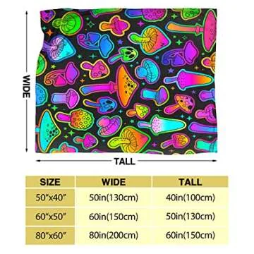 SHUIHAN Mushroom Blanket - Ultra Soft Flannel Throw for All Ages