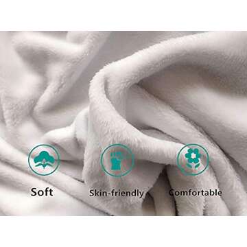 SHUIHAN Mushroom Blanket - Ultra Soft Flannel Throw for All Ages