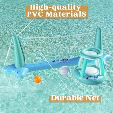 JOYIN Inflatable Pool Floating Set - Volleyball & Basketball