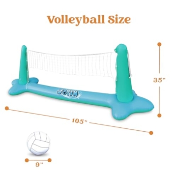 JOYIN Inflatable Pool Floating Set - Volleyball & Basketball