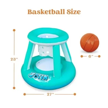 JOYIN Inflatable Pool Floating Set - Volleyball & Basketball