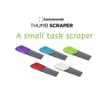 FusionBrands Thumb Scraper Tool, 2 Pack – Save Your Manicure – A Multi-Use Plastic Scraper, Ideal for Removing Price Stickers, Tags, Wax, Grime, Gum and More – Nylon with Non-Slip Grip