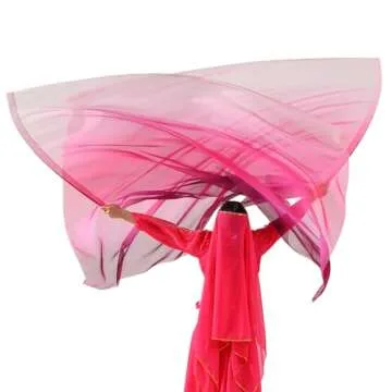 MUNAFIE Praise Dance Square 55x78“ Flags Sets(2 Flags+Sticks) Worship Church Flags Banderas de Danza 4#WHITE-PINK-PURPLE