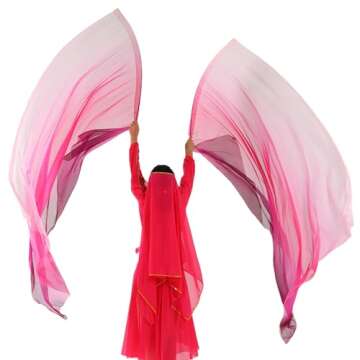 MUNAFIE Praise Dance Square 55x78“ Flags Sets(2 Flags+Sticks) Worship Church Flags Banderas de Danza 4#WHITE-PINK-PURPLE