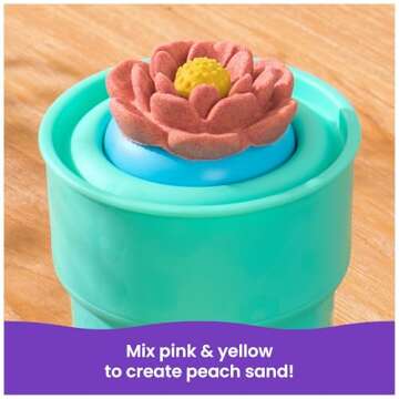 Kinetic Sand SquishBlossom Flower Playset for Kids and Moms