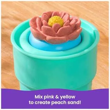 Kinetic Sand SquishBlossom Flower Playset for Kids and Moms