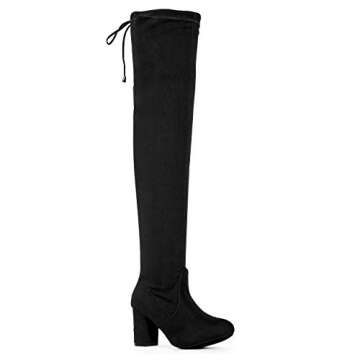 RF ROOM OF FASHION Women’s Over The Knee Block Heel Boots