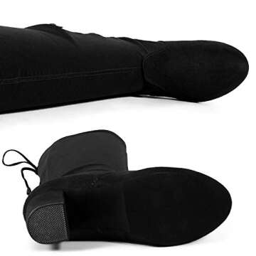 RF ROOM OF FASHION Women’s Over The Knee Block Heel Boots