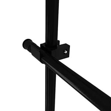 ZHFEISY 2 Tier Clothes Rack, Adjustable Clothing Rack for Hanging Clothes, Heavy Duty Free-Standing Garment Racks,Floor to Ceiling Clothes Hanger Closet System for Bedroom Laundry Room, Black