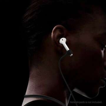 GOGOSODU Compatible Airpods Strap, Silicone Anti-Lost Wire Cable Connector Sports Neckband Compatible for Airpods Pro 2/1, Airpods 4, 3, 2, 1, Night Glow