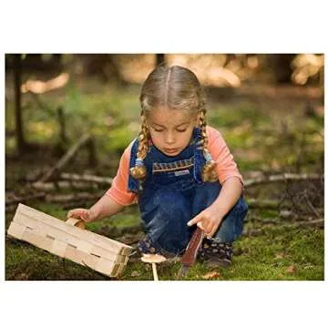 Folding Mushroom Knife with Wood Handle & Brush