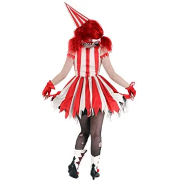 Women's Sinister Circus Clown Costume for Theatrical Fun