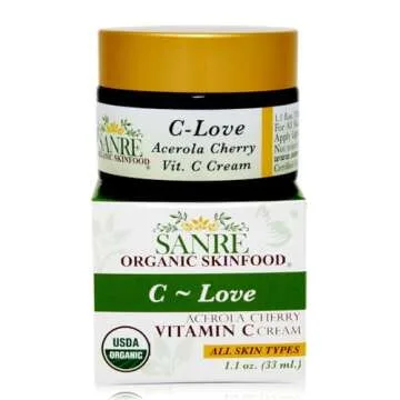 SANRE Vitamin C Cream – USDA Organic Moisturizer