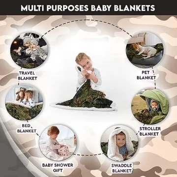 Soft Sherpa-Lined Baby Camo Blanket for Infants