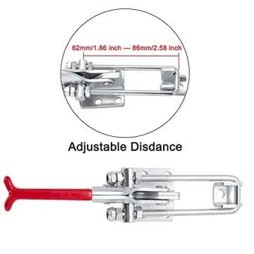 Accessbuy Heavy Duty Large Toggle Clamp Latch,2000Lbs Holding Capacity,Self-Lock U-Bolt Adjustable Latch for Tire Carrier,Industrial EquiIpment,Boxcar,Smoker Lid and More 7.87 Inch (2Pack)