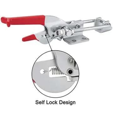 Accessbuy Heavy Duty Large Toggle Clamp Latch,2000Lbs Holding Capacity,Self-Lock U-Bolt Adjustable Latch for Tire Carrier,Industrial EquiIpment,Boxcar,Smoker Lid and More 7.87 Inch (2Pack)