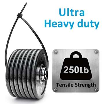 Durable Large Zip Ties 18 Inch - Heavy Duty with 250 lb Strength