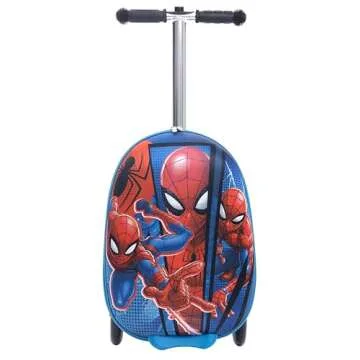 Fast Forward Spiderman Scooter Suitcase for Kids Ride-On 18in