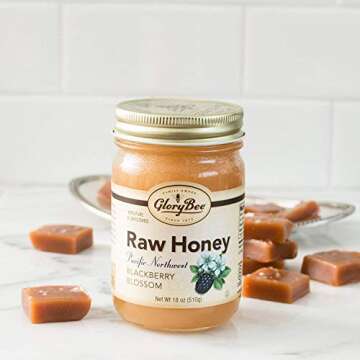 GloryBee Raw Pacific Northwest Blackberry Blossom Honey, 18 Ounce