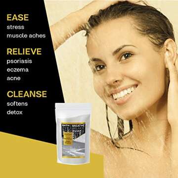 Aromasong Dead Sea Salt for Soaking - Coarse Grain Bath Salt Soak - 19 Lbs Bulk Resealable Pack - Leaves Your Skin Softer Then Epsom Salt