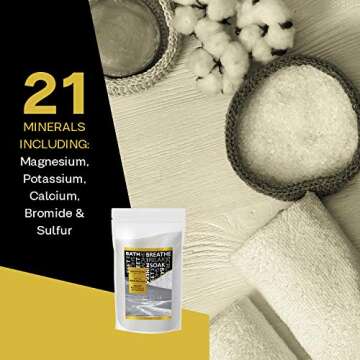 Aromasong Dead Sea Salt for Soaking - Coarse Grain Bath Salt Soak - 19 Lbs Bulk Resealable Pack - Leaves Your Skin Softer Then Epsom Salt