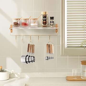 Measuring Cups and Spoons Set Stainless Steel Measuring Cups and Spoons with Wood Handle for Dry and Liquid Ingredients