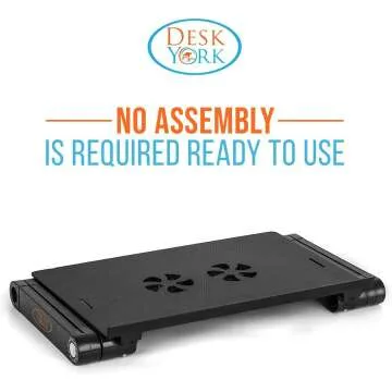 Adjustable Laptop Table for Bed & Couch with Cooling Fan