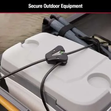 Master Lock Black Python Bike Lock with Key, Adjustable Metal Cable Lock has a Weather Resistant Vinyl Coating for Outdoor Equipment, Bicycles, Trail Cameras, 6 Feet Long, 8418D