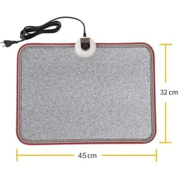 Livtribe AC 110V Heated Floor Mat for Foot, Gray Carbon Crystal Heating Pad, Electric Heated Foot Warmers for Office, Home